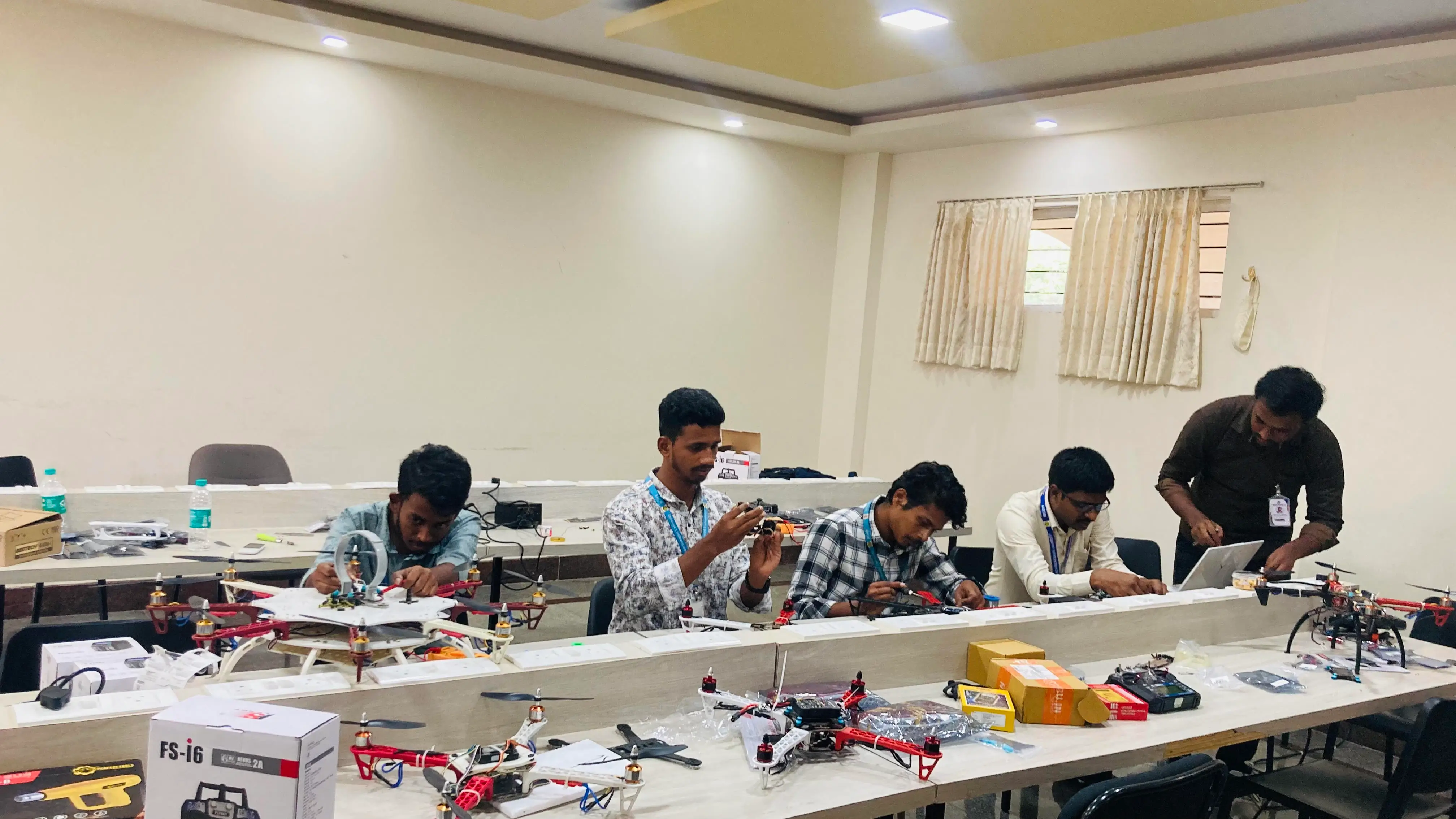 Drone course practical training session